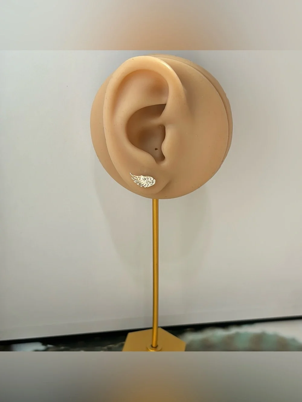 Small Angel wings Stud Earrings for Men Women Streetwear Punk Hip Hop Unisex